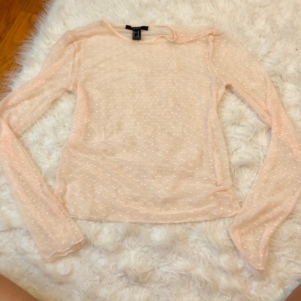 see-through long sleeve shirt - Picture 2 of 2